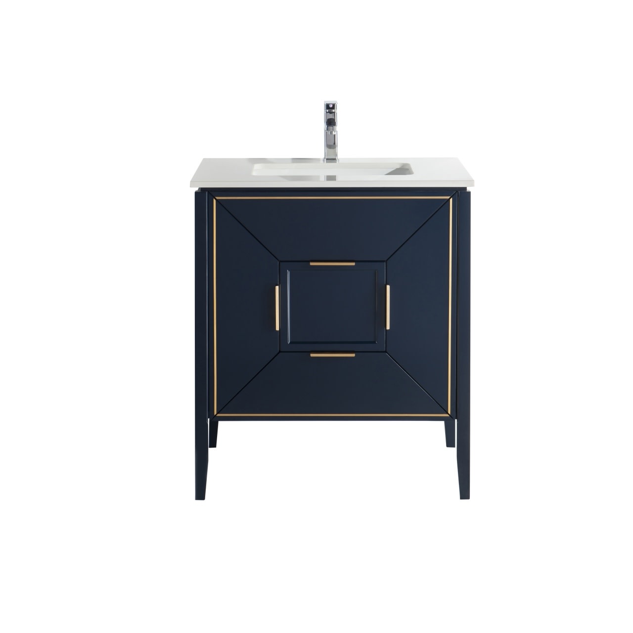 KUBEBATH - 30" - Vetro - Vanity + Quartz Top (Backsplash Free)