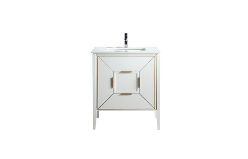 KUBEBATH - 30" - Vetro - Vanity + Quartz Top (Backsplash Free)