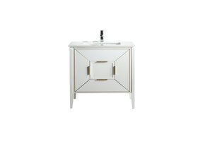 KUBEBATH - 36" - Vetro - Vanity + Quartz Top (Backsplash Free)