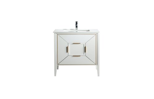 KUBEBATH - 36" - Vetro - Vanity + Quartz Top (Backsplash Free)