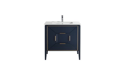 KUBEBATH - 36" - Vetro - Vanity + Quartz Top (Backsplash Free)