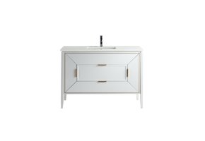 KUBEBATH - 48" - Vetro - Vanity + Quartz Top (Backsplash Free)