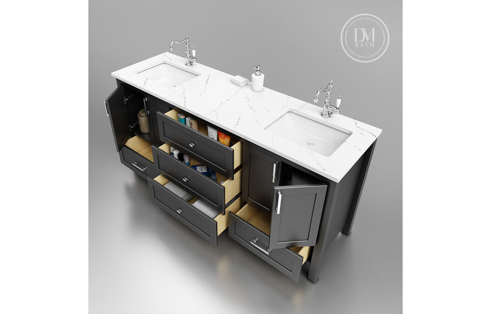 DM Bath - 72" - Shaker Style - Vanity
