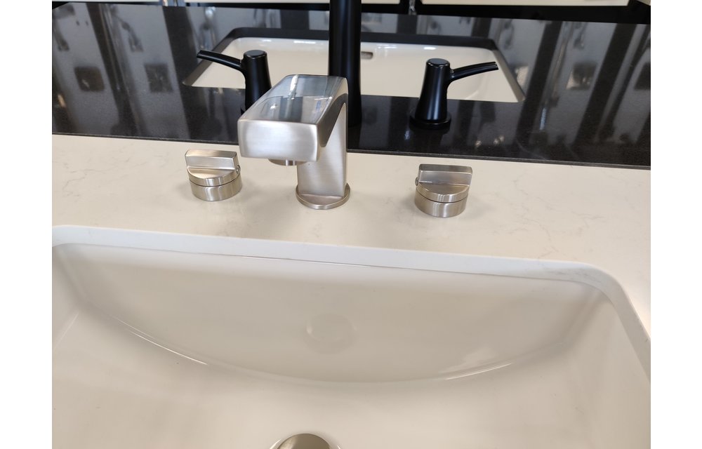 Aquabrass - Hey Joe - Widespread Faucet - 28016 Brushed Nickel
