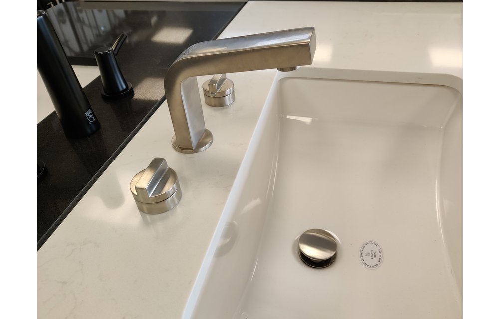 Aquabrass - Hey Joe - Widespread Faucet - 28016 Brushed Nickel