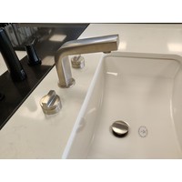 Aquabrass Hey Joe - Widespread Faucet - 28016 Brushed Nickel