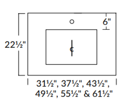 Stonewood - 37-1/2" - 1-1/4 THK Quartz Top With Sink