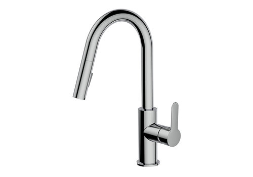 Aquabrass Aquabrass - Barley - Pull-down Kitchen Faucet - Dual Stream - Polished Chrome
