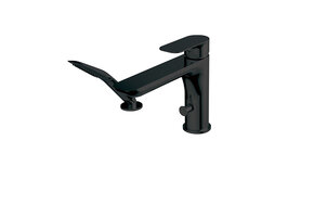 Aquabrass - Must - 2PC - Deckmount Tub Filler + Hand Shower - Electro Black