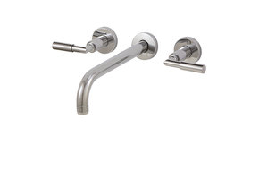Aquabrass - Geo - 8" - Wallmount Lavatory Faucet - Brushed Nickel