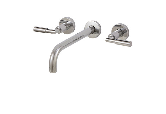 Aquabrass - Geo - 8" - Wallmount Lavatory Faucet - Brushed Nickel
