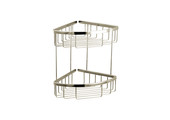 Aquabrass - Two Tier Triangular Basket - Brushed Nickel