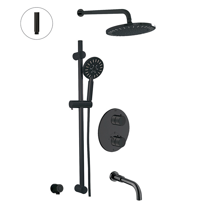 ALT - Circo - 3-way Thermostatic Shower System - Electro Black