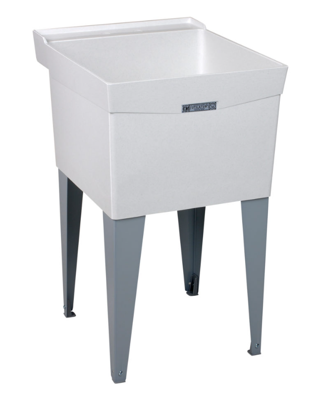 Mustee - 24"x 20" DURASTONE Laundry Tub. Floor Mount. - 18F