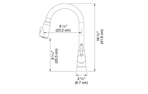 FRANKE - FARM HOUSE PULL DOWN KITCHEN FAUCET - CHROME