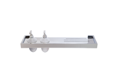 LaLOO - Steele II - Slotted Stainless Shelf + 2 Dispensers