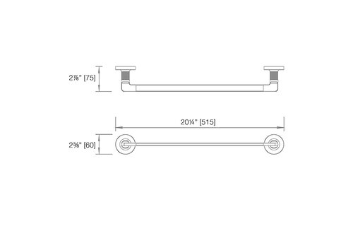 LaLOO - Draft - Single Towel Bar (Medium)