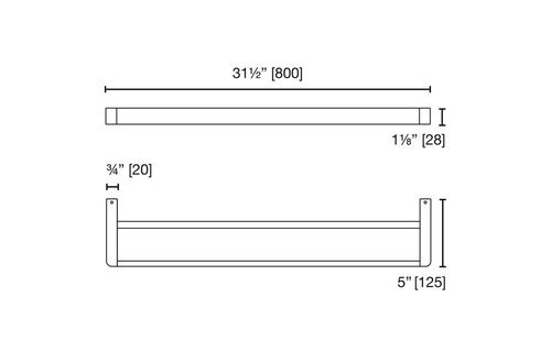 LaLOO - Eaton - Extended Double Towel Bar