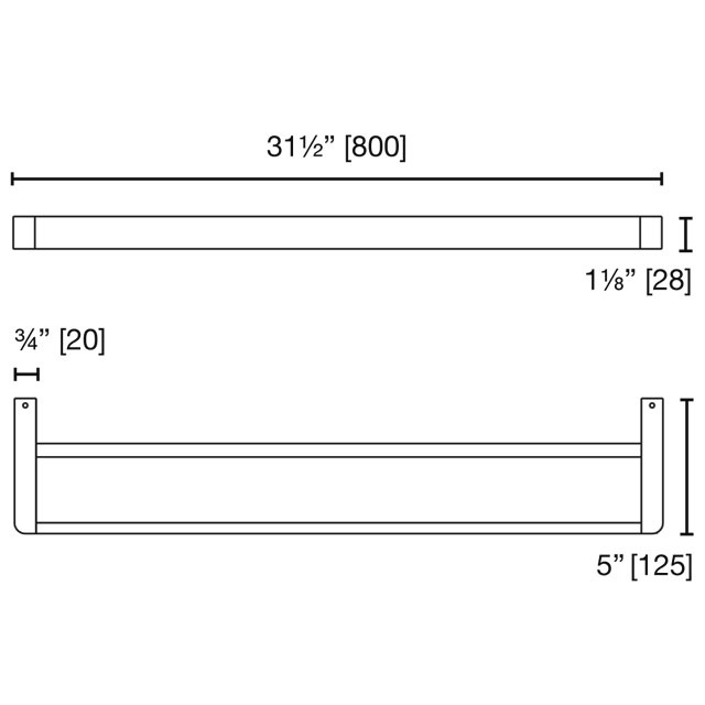 LaLOO - Eaton - Extended Double Towel Bar