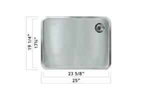 Oaks Laundry Sink - dual Mount 25"x19-1/4"