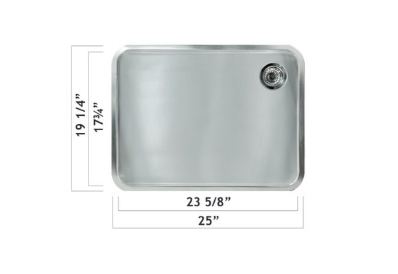 Oaks Laundry Sink - dual Mount 25"x19-1/4"