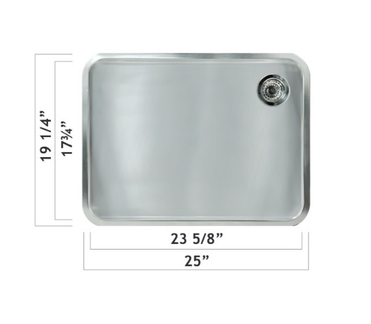 Oaks Laundry Sink - UnderMount 25"x19-1/4"