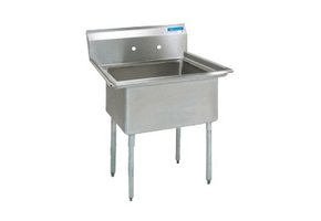 B K Resources - Stainless Steel Laundry Sink - 23" x 23-13/16"