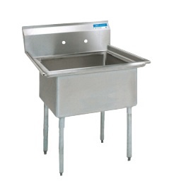 B K Resources - Stainless Steel Laundry Sink - 23" x 23-13/16"