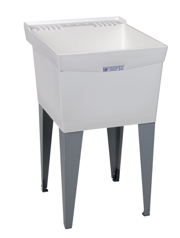 Mustee - 24"x 20"  Thermo-Utilitub. Floor Mount. - 19F