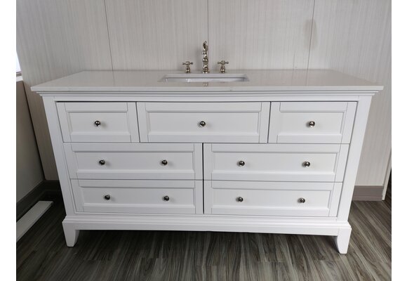 Fairmont - Smithfield II 60" Single Bowl Vanity & Top Combo - Polar White - 1544-V60 - Display Clearance