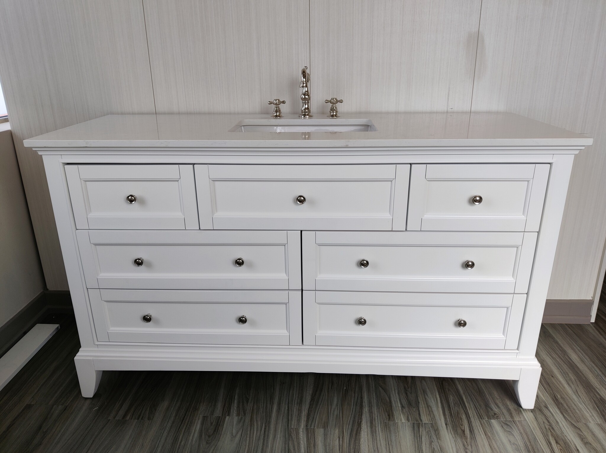 Fairmont - Smithfield II 60" Single Bowl Vanity & Top Combo - Polar White - 1544-V60 - Display Clearance