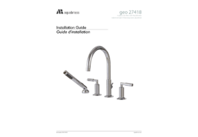 Aquabrass - G-BLU 4PC deck mount w/handshower