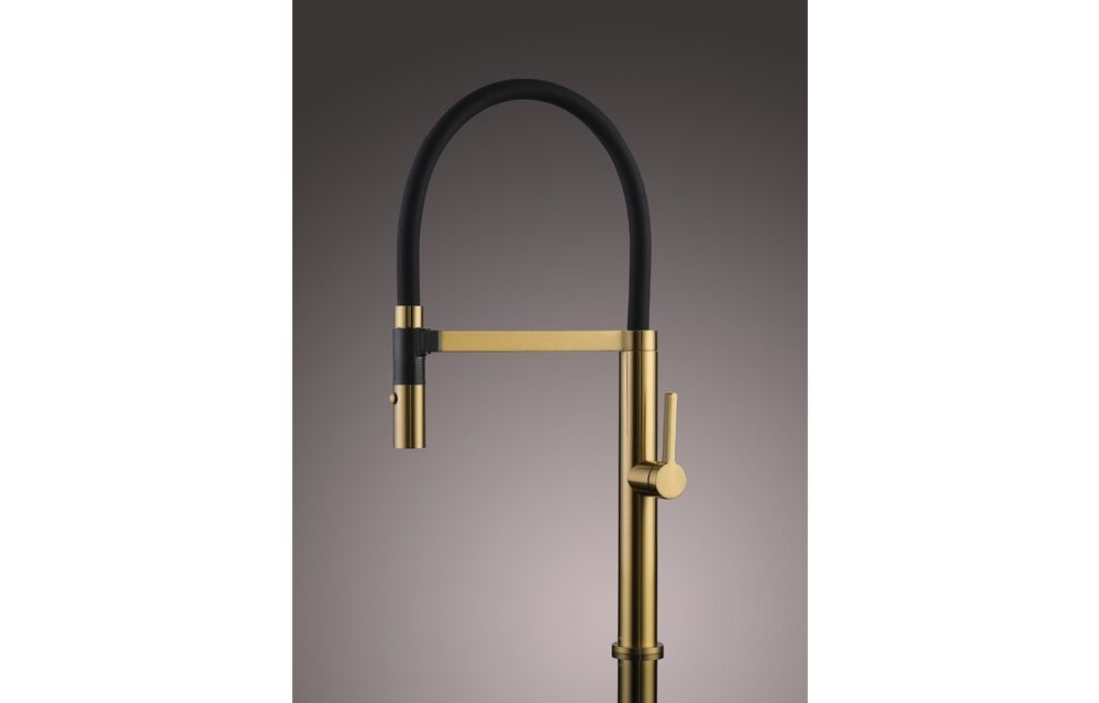 Maier - Ministar Black and Gold Kitchen Faucet - 43392 - Dupont Kitchen and  Bath Fixtures