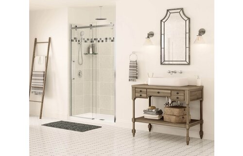 MAAX - Halo 44 ½-47 x 78 ¾ in. 8mm Sliding Shower Door for Alcove Installation with Clear glass in Chrome - 138996-900-084-000