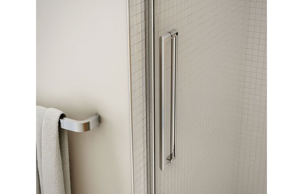MAAX - Halo 44 ½-47 x 78 ¾ in. 8mm Sliding Shower Door for Alcove Installation with Clear glass in Chrome - 138996-900-084-000