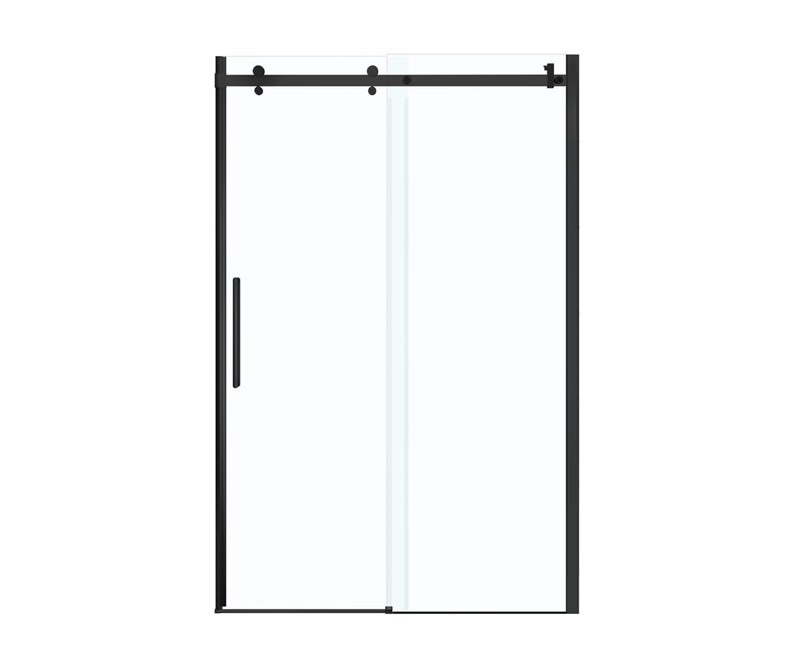 MAAX - Halo 44 ½-47 x 78 ¾ in. 8mm Sliding Shower Door for Alcove Installation with Clear glass in Matte Black - 138996-900-340-000