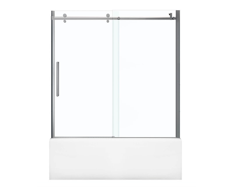 MAAX - Halo 56 ½-59 x 59 in. 8 mm Sliding Tub Door for Alcove Installation with Clear glass in Chrome - 139398-900-084-000