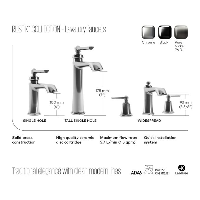 Kalia - Rustik - Single hole Faucet