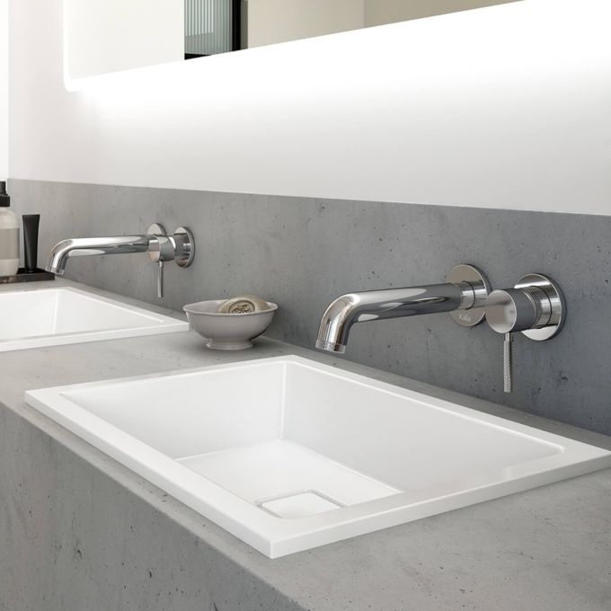 KALIA - PRECISO Wallmount Lavatory Faucet Without Drain Chrome
