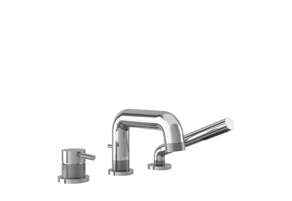 KALIA - PRECISO 3-Piece Deckmount Tub Filler with Handshower with Rough-in Chrome -