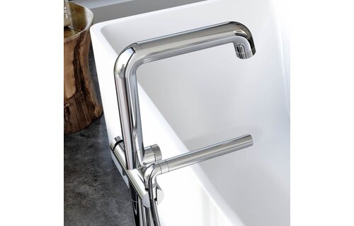 KALIA - PRECISO™ Floormount Tub Filler with Handshower with Rough-In Chrome -