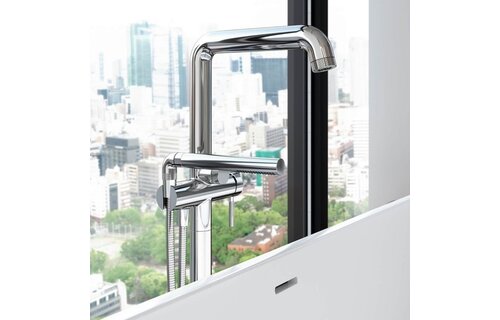 KALIA - PRECISO™ Floormount Tub Filler with Handshower with Rough-In Chrome -