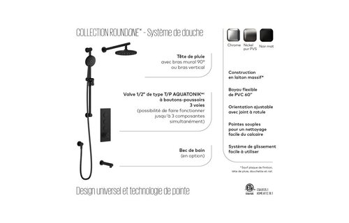 Kalia - ROUNDONE - TB3 - Shower Kit