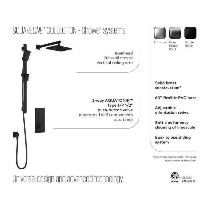 Kalia - SQUAREONE - TB2 - Shower Kit