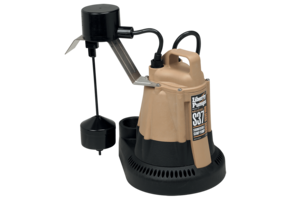 Liberty Pumps - 1/3 hp, Submersible Effluent Sump Pump, vertical style float, 115V, 10' cord - S37