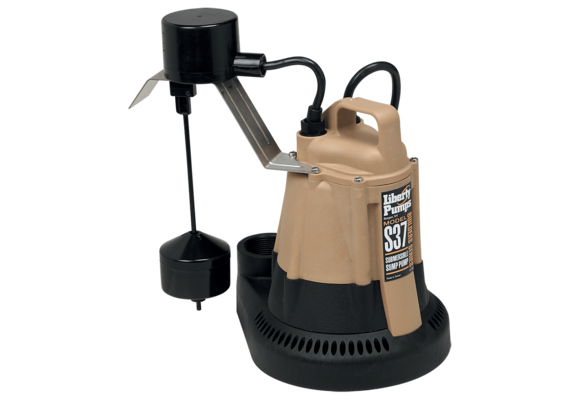 Liberty Pumps - 1/3 hp, Submersible Effluent Sump Pump, vertical style float, 115V, 10' cord - S37