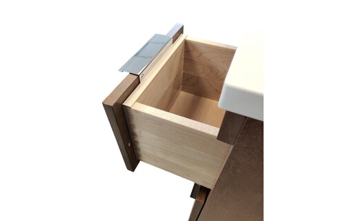 AHM - 48" Vanity - 2 Door - 6 Drawer - Maple - Door Fronts - Flat Panel - Stain