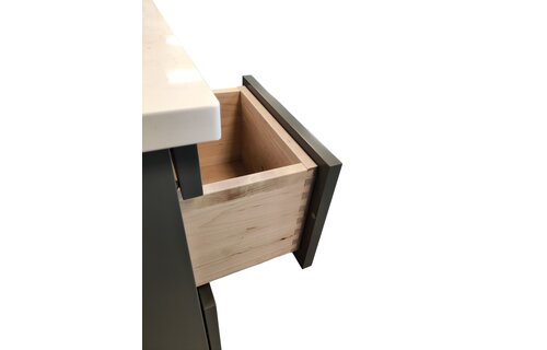 AHM - 42" Vanity - 2 Door - 6 Drawer - MDF - Door Front - Flat/Raised - Custom Paint