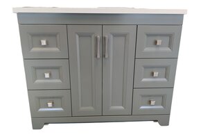 AHM - 42" Vanity - 2 Door - 6 Drawer - MDF - Door Front