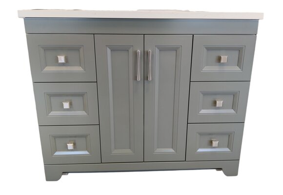 AHM - 42" Vanity - 2 Door - 6 Drawer - MDF - Door Front